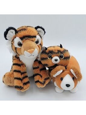 Stuffed Animal Trio Tigers & Douglas Corgi Stuffies Soft Toy #800